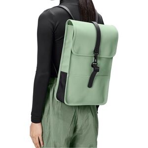 RAINS Backpack Mini W3 – Haze Sage Green – NWT – Waterproof – $110 Retail